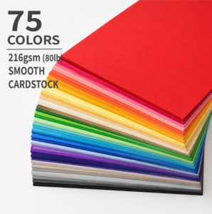 75 Colors 12"x12" Smooth Cardstock 216gsm 80lb Craft Paper Scrapbook Card Making, DIY Crafts,School Supplies,Party Decorations - Product Image 1