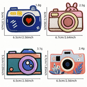 Retro Camera Embroidered <b>Iron</b> On Patch - Product Image 5
