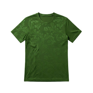 T-shirt imprimé décontracté pour homme, style streetwear, coupe ajustée, col rond, manches courtes, tie-dye sur le devant, respirant, en polyester/coton, Pakistan - Product Image 1