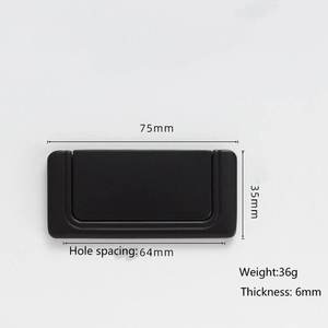 Modern <strong>Black</strong> Recessed Pull Handle for Cabinet <strong>Door</strong> Drawer Furniture Hardware - Product Image 3