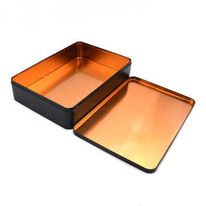 Caja de Metal Rectangular Delgada para Alimentos, con Logotipo Personalizado, Reciclable, para Galletas, Bizcochos, Chocolate y Pasteles, Venta al Por Mayor - Product Image 4