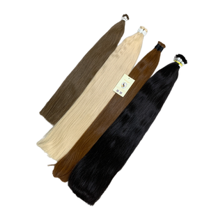 Extensions de cheveux Remy vietnamiennes personnalisées de la meilleure qualité, échantillon de cheveux colorés en vrac bruts à double tirage, commande de bienvenue - Product Image 2