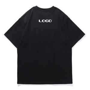 T-shirts pour hommes en coton 100% à col rond avec logo personnalisé en 3D pour impression en relief, motif uni et design tendance - Product Image 5