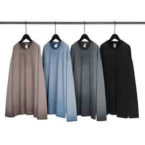 เสื้อยืดแขนยาวทรงโอเวอร์ไซส์หนา 280 กรัม ยี่ห้อดัง สไตล์เรโทร วินเทจ สำหรับผู้ชาย เสื้อยืดเปล่าสีพื้น - Product Image 2