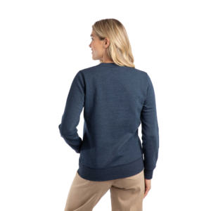 Sweat-shirt à col rond pour femme, coupe classique, tissu épais, manches longues, logo personnalisé imprimé, 100% coton molletonné, sweat-shirt unisexe - Product Image 3