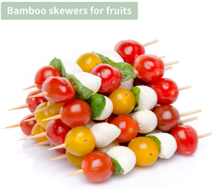 Natural Bamboo Skewers <b>BBQ</b> Sticks Customized Size - Food Grade Eco Disposable Skewer for Kebab Grill Party - Product Image 5