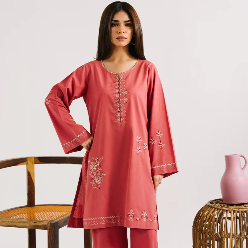 chinese dress ladies Ready SG Stock ] Red Rayon A Line Midi-Dress- Indian Dresses main image 1