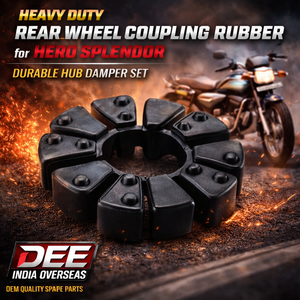 Caoutchouc de couplage de roue arrière robuste pour Hero Splendor |   Ensemble d'amortisseurs de moyeu durables |   Pièces de rechange de qualité OEM DEE INDIA OVERSEAS - Product Image 2