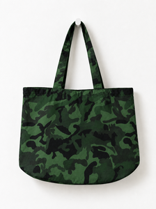 Sac fourre-tout camouflage rouge et noir, grand sac à bandoulière, sac de shopping décontracté pour un usage quotidien - Product Image 3