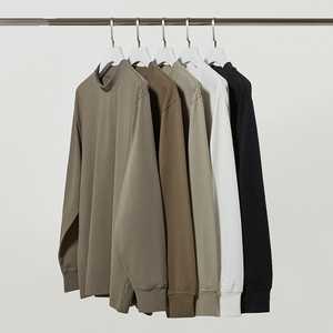 เสื้อสเวตเชิ้ตคอกลมผู้ชาย ทรงปกติ สีพื้น ผ้าถัก สวมใส่สบายๆ สำหรับฤดูใบไม้ร่วง - Product Image 1
