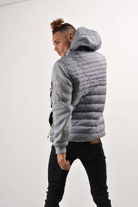 Chaqueta Acolchada Personalizada de Alta Calidad para Hombre, Estilo Urbano, Cuello Alto, Logotipo Frontal, Venta al Por Mayor - Product Image 2