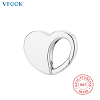 VFOOK Findings Nouveau fermoir élégant en forme de cœur pour collier et bracelet, en argent sterling 925, inaltérable