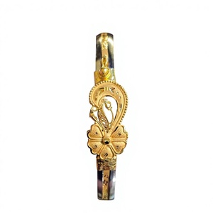 22K Solid Gold Floral <b>Bangle</b> <b>Bracelet</b> Traditional Indian Jewelry Handcrafted Yellow Gold Luxury Women Wedding Gift 916 - Product Image 1