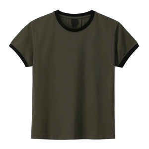 เสื้อยืดลำลองสำหรับผู้หญิง  แบบสวม  สีตามสั่ง แขนสั้น  สไตล์สตรีทแวร์  เรียบง่าย น้ำหนักเบา - Product Image 1