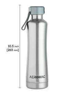 Portable stainless steel vacuum insulated drink bottle with reusable loop lid thermal hydration design for <b>work</b> camping - Product Image 1