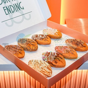 Kotak perosotan Makanan Cepat mudah terurai baki kotak perosotan kue permen Sushi kue roti kue <span class=keywords><strong>Burger</strong></span> kotak kemasan kertas - Product Image 4
