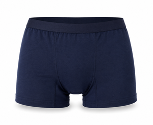 Unipads Pantalons menstruels en coton sans ailettes, design boxer classique, marron foncé, bleu marine, noir, modèle UNI - Product Image 2