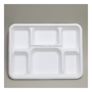 Assiettes carrées en bagasse écologiques jetables, résistantes à l'huile et à l'eau, certifiées FDA, en vrac, 1000 pièces par carton, pour plats à emporter - Product Image 1