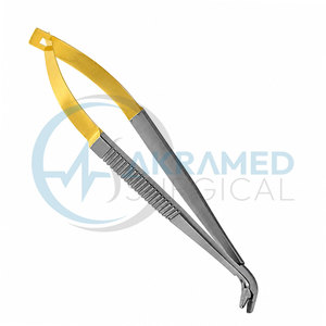 Porte-aiguille TC à 90 degrés, pointes de 5 mm en carbure de tungstène, instrument chirurgical ophtalmique en acier inoxydable, certifié CE, réutilisable - Product Image 3