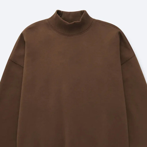 เสื้อสเวตเชิ้ตคอเต่า แขนยาวทรงหลวม ผ้าฝ้าย/ผ้าฟลีซคุณภาพสูง 100% สำหรับผู้หญิง  รับสกรีนโลโก้ เสื้อผ้าฤดูใบไม้ร่วง - Product Image 4