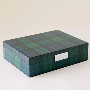 High End Lacquer <b>Box</b> Plaid Pattern Handcrafted <b>Storage</b> <b>Box</b> Luxury Home <b>Decor</b> Collection - Product Image 1