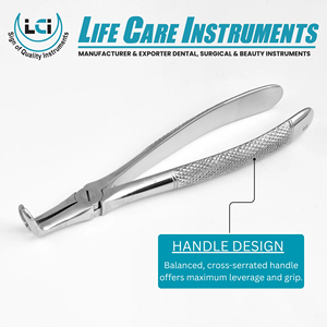 Forceps d'extraction dentaire professionnels pour racines inférieures, modèle anglais, fabriqués en acier inoxydable de haute qualité par Life Care Instr. - Product Image 4