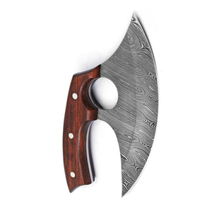 Premium Handmade Pizza Cutting Utensil Durable Steel Ergonomic Comfortable Handle Design For OEM Damascus Steel Pizza Axe - Product Image 2