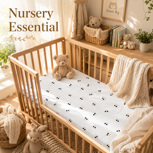 100% Organic Jersey Knitted Baby Cradle Fitted Crib Sheet | Plant/Animal Soft Breathable <b>Nursery</b> Bedding 200TC Custom Logo - Product Image 5