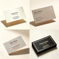 Cartes de visite personnalisées pour l'image de marque de l'entreprise |   Papier d'art classique minimaliste et élégant avec logo en relief