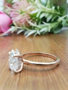 D'VINS JEWELS Women's 14K Solid Gold 2ct Classic Lab-Created pear Cut VVS Diamond Engagement <b>Ring</b> for IGI Certificate - Product Image 3