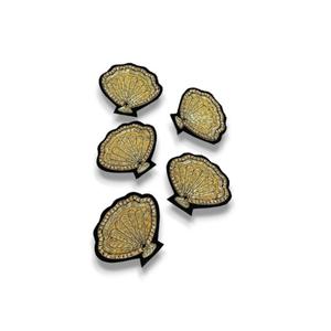 Broche personnalisée en forme de badge, brodée à la main, patch en fil métallique, accessoire personnalisé en tissu à coudre sur vestes et vêtements - Product Image 5