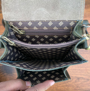 Nuevo bolso de mano de cuero Crunch genuino de grano completo hecho a mano con estilo para mujer, bolso de hombro cruzado de uso de oficina de cuero Vintage Real - Product Image 6