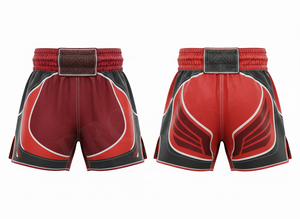 Vêtements de fitness OEM, shorts de Muay Thai respirants en polyester satiné, entraînement de kickboxing, design personnalisé, shorts de sport pour arts martiaux - Product Image 5