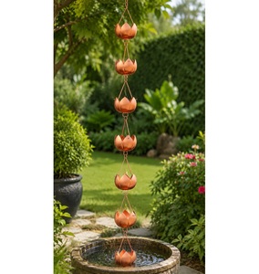 Bassin de décoration de jardin extérieur en métal noir mat martelé, très demandé, résistant aux intempéries, diamètre 10 pouces, pour chaîne de pluie - Product Image 6