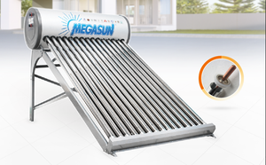 Chauffe-eau solaire MEGASUN 200L à tubes évacués en acier inoxydable, économie d'énergie, pour maison et hôtel, thermosiphon passif - Product Image 2
