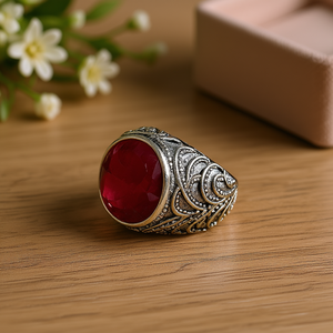 แหวนแฟชั่นดีไซน์เนอร์รูบี้ (10.3 กรัม) - Product Image 3