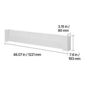 Copertura Anteriore in Acciaio Resistente da 4 Piedi per Unità di Riscaldamento Elettrico Standard Serie Base per Radiatori a Doghe - Ricambi per Riscaldatori Domestici - Product Image 5