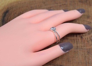 925 Sterling Silver Cubic Zirconia <b>Statement</b> <b>Ring</b> Boho Handmade Fashion Jewelry Gift for Women - Product Image 5