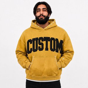 Proveedor Mayorista de Sudaderas Personalizadas para Hombre, Impresión en Serigrafía, Algodón, Felpa, Ropa Urbana, Producción para Compradores Estadounidenses - Product Image 3