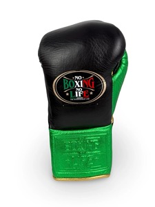Gants de boxe MMA en cuir personnalisés No Boxing No Life, vente en gros OEM avec impression de logo personnalisé, qualité supérieure, unisexe, à lacets - Product Image 6
