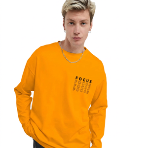 T-shirt blanc à manches longues pour homme, coupe ample, avec imprimé lettres, col rond, style décontracté, tissu jersey 100% coton - Product Image 4