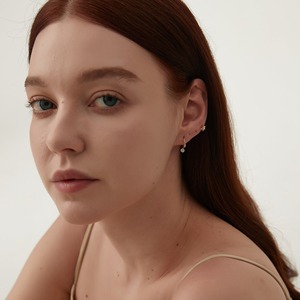 ต่างหูห่วงทอง 14K ประดับเพชรทรงกลมเพาะเลี้ยง ดีไซน์เรียบหรู น้ำหนักเบา 0.40 กะรัต เหมาะสำหรับเป็นของขวัญวันครบรอบหรืองานปาร์ตี้สำหรับผู้หญิง - Product Image 2