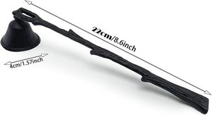 Éteignoir à bougie en métal avec long manche en forme de branche - pour éteindre les flammes des bougies, éteignoirs à bougie noirs - Product Image 4