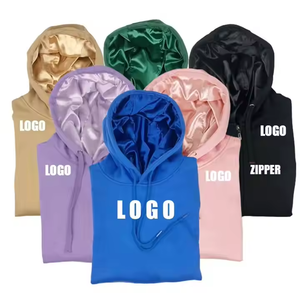 เสื้อฮู้ดดี้ผู้หญิงผ้าฝ้าย 100% สไตล์ลำลองทรงโอเวอร์ไซส์ ปักลายพิมพ์พร้อมตราปักถัก สามารถปรับแต่งได้ เหมาะสำหรับฤดูหนาว - Product Image 4