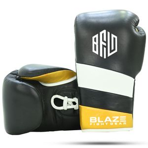Guantes de Boxeo Profesionales con Cordones, de Cuero Genuino, para Entrenamiento de Sparring, MMA, Muay Thai y Kickboxing - Product Image 3