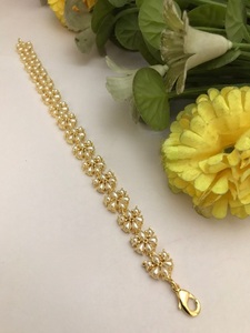 Dazzling Premium Quality Brass Real <b>Pearls</b> <b>Bracelet</b> with Gold Plating Trendy Design for Party Wedding Events Wear for Women - Product Image 6