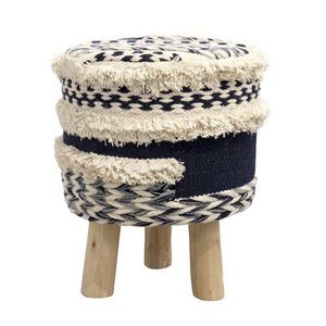 Luxury Handcrafted Round Minimalist Movable Wooden Stool for Living Room - Product Image 5