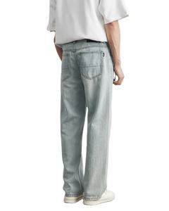 2025 nueva tendencia Retro lavado cintura media pantalones vaqueros holgados hombres pantalones vaqueros holgados Casual Streetwear de gran tamaño recto de moda - Product Image 2