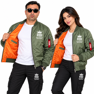 Blousons Bomber MA1 RBI, Blousons de Vol MA1, Blousons de Pilote en Nylon - Unisexe, Manches Longues, Utilisation en Avion - Product Image 1