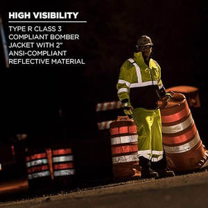 Veste de sécurité réfléchissante pour homme, haute visibilité, imperméable, vêtements de travail d'hiver, veste de sécurité pour agent de sécurité, veste de chantier - Product Image 4